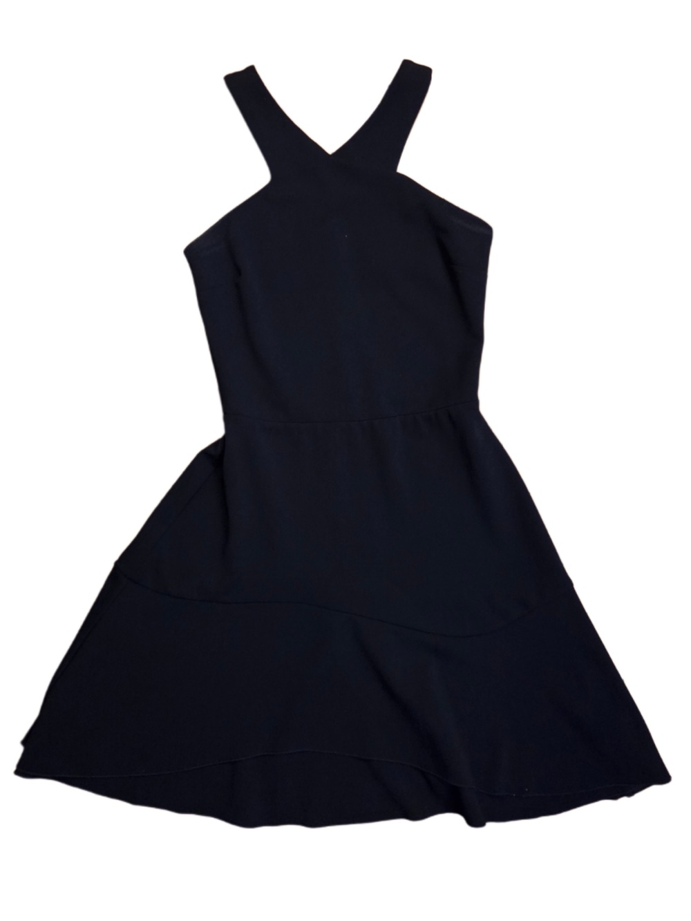 Aqua One-Shoulder Black Crossback Dress